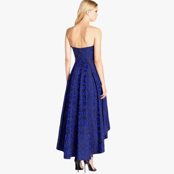 JS Collections Royal blue /Black Strapless High-low Party Dress Ballgown - Picture 10 of 17